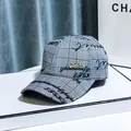 Berretto da baseball scozzese grigio con logo CORE in strass e stampe street style - Taglia Adulto (Regolabile) / Blu