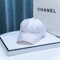 Berretto da baseball rosa con strass scintillanti, motivi di lettere e finitura satin - Adulto / Rosa Chiaro