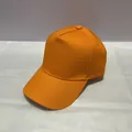 Berretto da baseball arancione a cinque pannelli con visiera curva e fibbia in rame - Adulto, Regolabile / Arancione