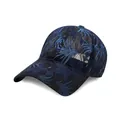 Women's summer baseball cap with dark blue floral lace and breathable mesh fabric - Deep Sea Blue