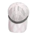 Chapeau de soleil en dentelle rose avec bandeau en strass et maille florale pour femmes - Adulte, Réglable / Rose