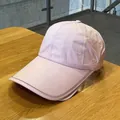 Pink quick-dry baseball cap with extended brim and reflective trim for outdoor sun protection - Adult Size (Adjustable) / Pink