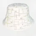 Detailansicht bunter Strasssteine auf einem weißen Fischerhut für Damen - M(56-58cm) / Weiß Irisierender Strass