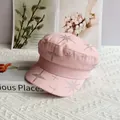 Dettaglio del cappello alla marinara rosa in cotone con stelle di strass argentati - M（56-58cm） / Rosa