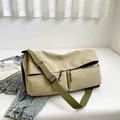 Multifunctional travel bag with dry-wet separation in khaki canvas for fitness and outdoor - Khaki