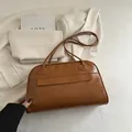 Vintage-Bowlingtasche aus braunem Kunstleder mit mehreren Taschen für den Pendelverkehr - Braun