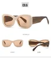Detailansichten der übergroßen cremefarbenen Sonnenbrille mit Schildpattbügeln und Gläsern - Rosa