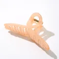 Details einer pfirsichfarbenen Haarklammer aus Harz mit starkem Metallfedermechanismus - Pfirsichrosa (13cm)