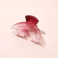 Pinza per capelli a semicerchio rosa sfumato con molla metallica per bambini - Sfumato Rosso Rosa