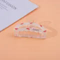Sweet transparent acrylic hair claw clip with cute watermelon pattern and lettering - Watermelon