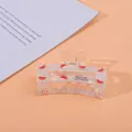 Pinza para el pelo francesa con diseño de sandía y acabado crema iridiscente - Cuadrado Sandía