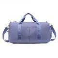 Bolsa de viaje azul violeta impermeable con asas dobles y correa de hombro extraíble - Azul grisáceo