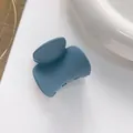 Close-up of matte fog blue hair claw clip with smooth texture and rounded design - Sky Blue