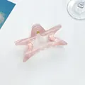 Molletta per capelli a stella in marmo rosa per acconciature eleganti da donna - Motivo marmo rosa