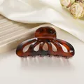 Eleganter großer Haarklammer mit Schildpatt-Muster für dickes Haar aus Acetat-Finish - 9cm / Bernstein