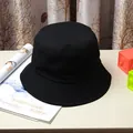 Sombrero de pescador clásico de algodón negro para protección solar con atrezzo - M (56-58cm) / Negro
