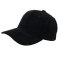 Dettaglio della trama in velluto a coste nero di un cappello da baseball minimalista - Regolabile / Nero