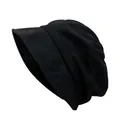Detail of vintage black suede bucket hat featuring elegant pleated design and thick texture - Adjustable / Black