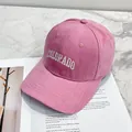 Pink brushed texture baseball cap with white COLORADO embroidery and curved brim - Pink