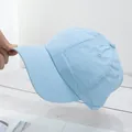 Detail shot of light blue quick-dry baseball cap brim with durable triple stitching - Adjustable / Sky Blue
