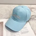Light blue brushed cotton baseball cap with silver Colorado embroidery detail - Lake Blue