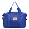 Royal blue large travel duffel bag with bottom shoe compartment and wet-dry separation - Sapphire Blue