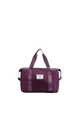 Purple versatile sports gym bag with wide nylon handles and fashion logo patch - Purple