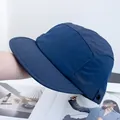 Detail der dunkelblauen Five-Panel-Mütze mit atmungsaktivem Ripstop-Nylongewebe - Verstellbar / Marineblau