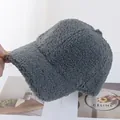 Detailed view of dark grey thick fuzzy faux fur texture on a classic baseball cap - Adjustable / Light Gray