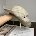 Dettaglio cappello da sole outdoor con tessuto impermeabile e cinturino sottogola regolabile - L (59-63cm) / Beige