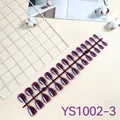 Lange lilafarbene holographische Kunstnägel mit Metallic-Finish im 24er-Set für Maniküre - Lila Holografischer Eckig-Runder Stil (YS1002-3) / Schachtelverpackung