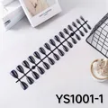 Uñas postizas almendradas brillantes con degradado púrpura oscuro en soporte de exhibición - Estilo en Caja / Degradado Púrpura Profundo Brillante (YS1001-1)