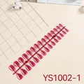 Metallisch magentafarbene Press-on-Nägel im Set mit Hochglanz-Chrom-Finish auf Display - Magenta Wassertropfen-Stil (YS1002-1) / Schachtelverpackung