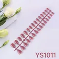 Detailed set of 24 pieces dusty rose almond-shaped press-on nails with a glossy finish - Dusty Pink (YS1011)