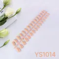 Detailed macro view of 24 pieces almond-shaped press-on nails in soft nude pink - Nude (YS1014)