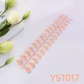 Glossy nude almond press-on nails with 24 pieces in various sizes for a natural look - Skin Tone (YS1017)