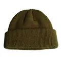 Klassische olivgrüne einfarbige Strickmütze für Herren und Damen im Hip-Hop-Stil - Armeegrün