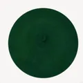 Béret en laine épaisse vert foncé pour enfants avec texture mate et style français classique - Taille unique / Vert Foncé