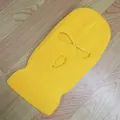 Pasamontañas de punto amarillo brillante de 3 agujeros para protección térmica y ciclismo - Amarillo