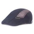 Navy blue breathable mesh beret cap for men and women with adjustable back strap for summer - Adjustable / Navy Blue