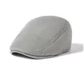 Béret gris en maille d'été, casquette respirante anti-soleil avec texture légère - M / Gris clair