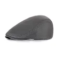 Béret en mesh gris foncé pour homme, casquette d'été respirante avec protection solaire - M / Gris clair