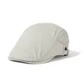 Gorra plana de algodón gris claro estilo vintage con hebilla de metal ajustable - Ajustable / Gris