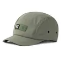 Olive green five-panel camper hat with breathable vents and a technical logo patch - Adjustable / Army Green
