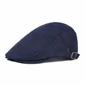 Gorra clásica azul marino con textura de jacquard y hebilla ajustable de latón - Ajustable / Azul marino