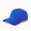 Detailed view of bright blue baseball cap with breathable mesh and reinforced stitching - Adjustable / Royal Blue