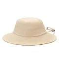 Chapeau de soleil en mesh à séchage rapide avec large bord et mentonnière réglable - Taille unique / Blanc Cassé