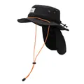 Chapeau de soleil extérieur imperméable avec protège-nuque et filet respirant noir - Taille unique / Noir
