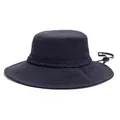 Navy blue outdoor sun hat with wide brim, mesh vents and adjustable chin strap - One Size / Navy Blue