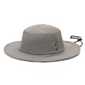 Breathable wide brim sun hat in dark grey with adjustable chin strap for outdoors - One Size / Light Gray